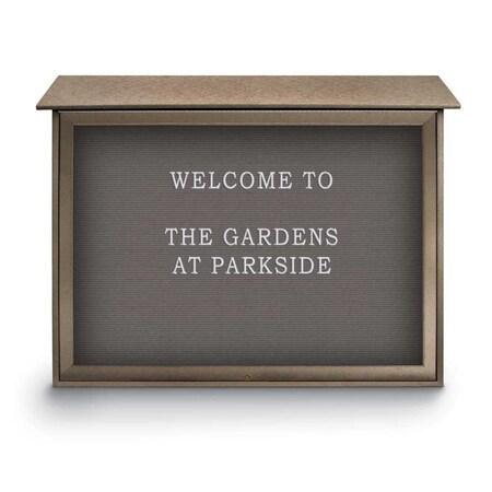 United Visual Products Indoor Enclosed Combo Board, 42"x32", White Frame/White Porc & Pearl UVCB4232W-WHTPORC-PEARL